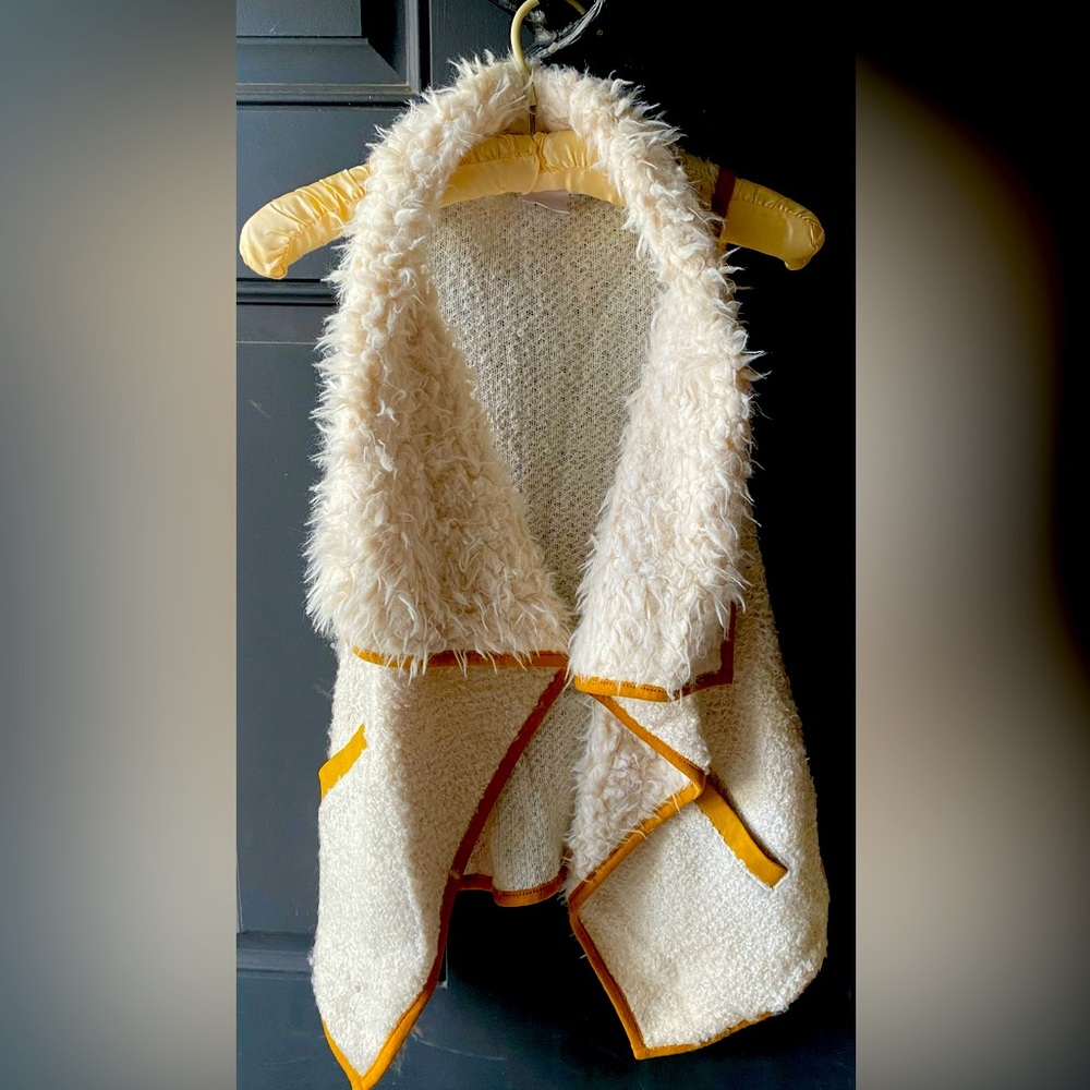 American Girl, girls fluffy cardigan size M/L.